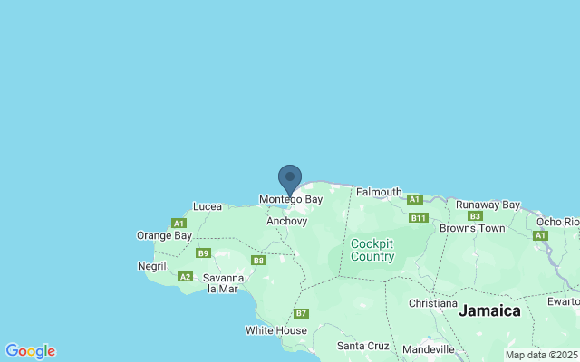 Kaart met locatie Montego Bay Marine Park